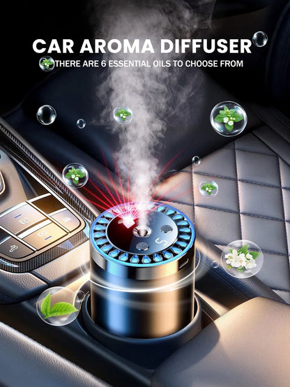 Rechargeable car aroma diffuser, aromatic essential oil, colorful lights, romantic starry sky lights, bedroom gift